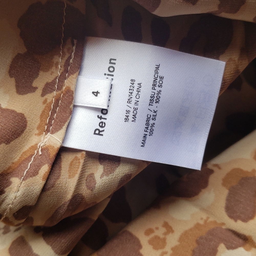 REFORMATION Leopard Cat Print Maryanne Dress 4 NEW - Picture 13 of 16